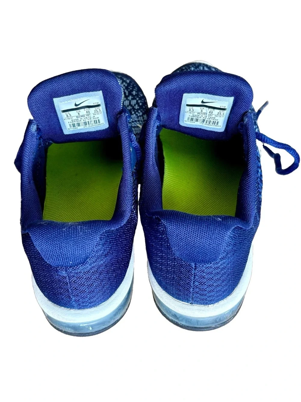 NIKE AIR MAX SEQUENT 2 Running Shoe Blue White Knit Casual 852465-401 WMNS 8.5 - Picture 10 of 16